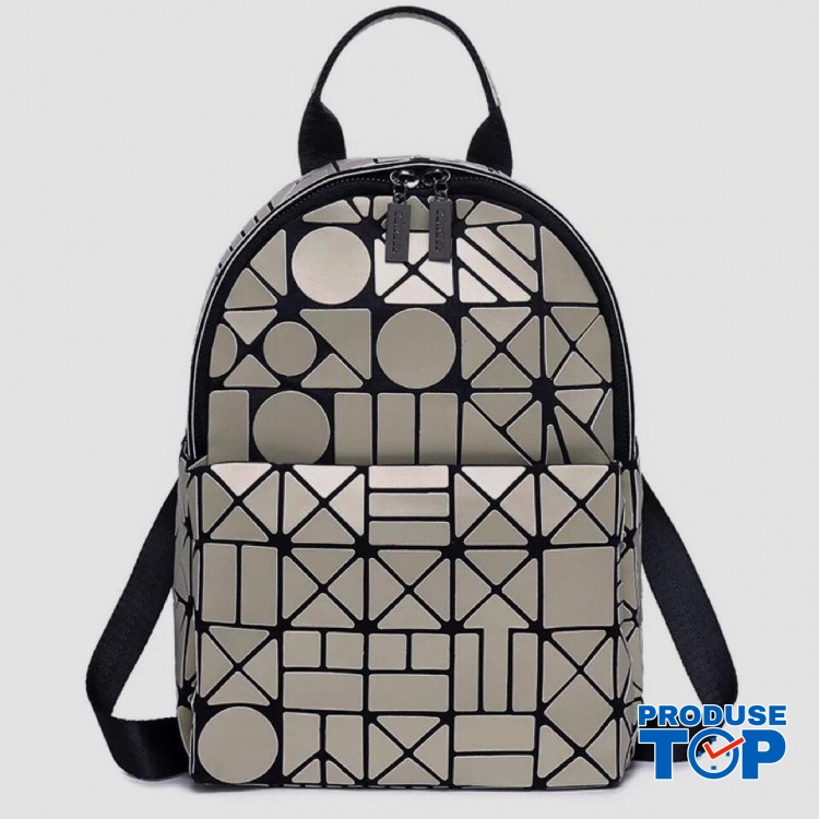 Rucsac dama geometric mediu maro Festival Style ACRD017