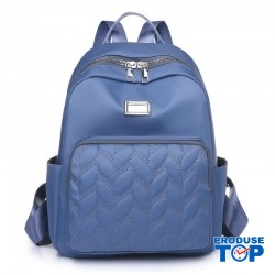 Rucsac dama fashion albastru din material textil impermeabil cusaturi fine ACRD281