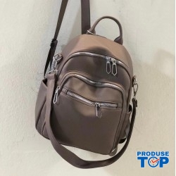 Rucsac Geanta Fashion purplei din piele eco cu buzunare si bareta detasabila ACRD291