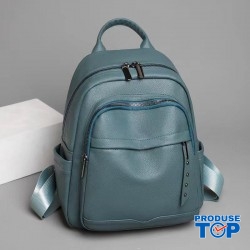 Rucsac  dama albastru fashion din piele ecologica cu multiple buzunare ACRD350