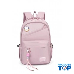 Ghiozdan tip Rucsac mov-lila din material textil impermeabil cu buzunare multiple ACRD382 Ghiozdan tip Rucsac mov-lila din material textil impermeabil cu buzunare multiple ACRD382