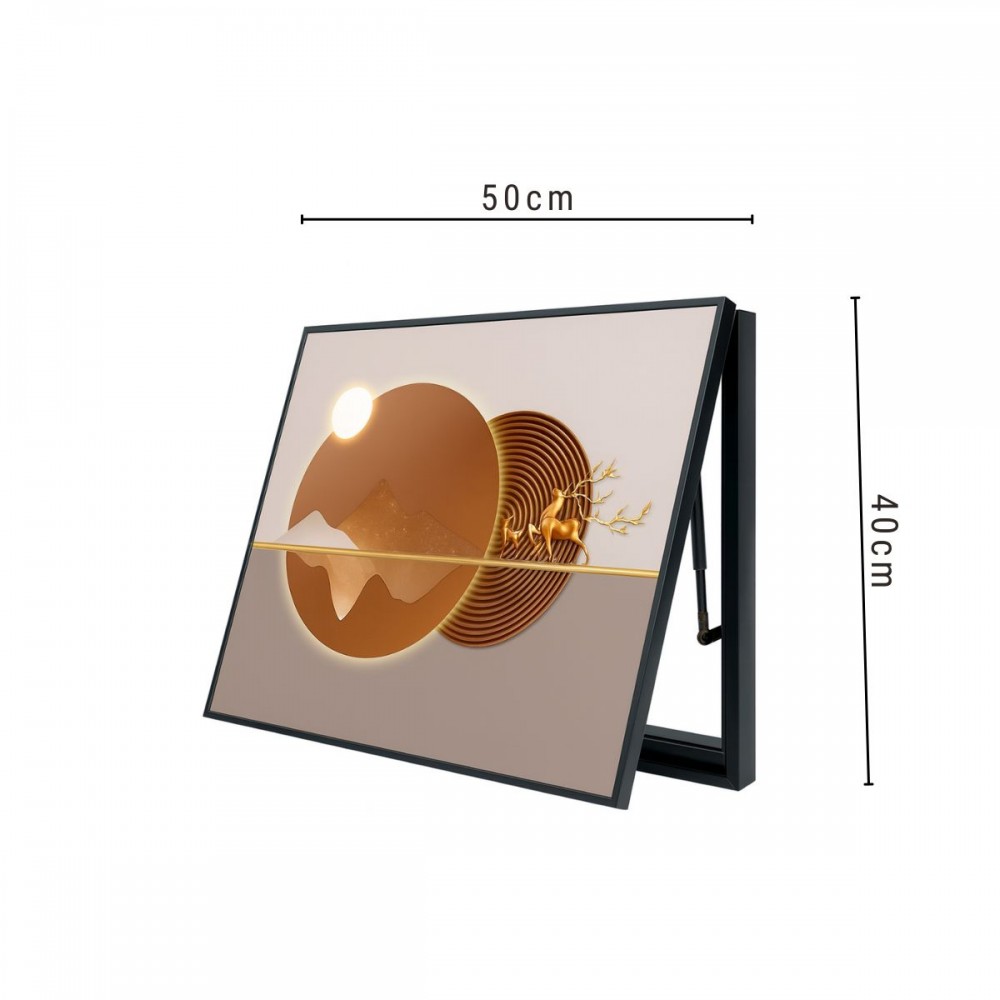 Capac tablou pentru contor electric, Naimeed D7269, mascare tablou electric, design modern si elegant, 40 x50 x4 cm, rama neagra