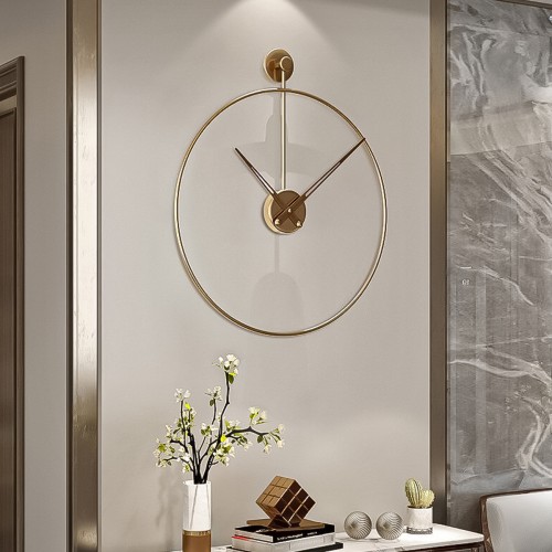 Ceas de perete, stil elegant, Metal, mecanism Silentios, D4165, 60 cm, Auriu