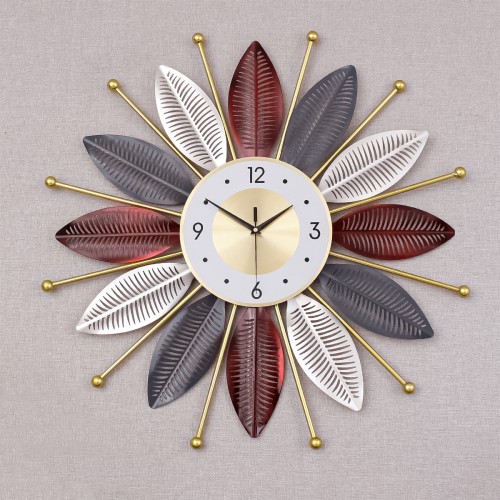 Ceas de perete, stil elegant, Metal, mecanism Silentios, D4167, 70 cm, Multicolor