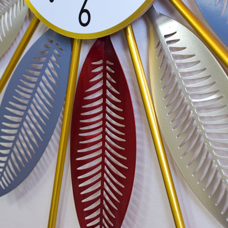 Ceas de perete, stil elegant, Metal, mecanism Silentios, D4167, 70 cm, Multicolor