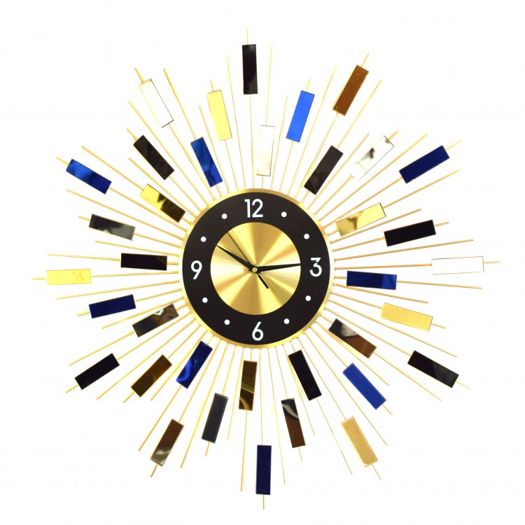 Ceas de perete, stil elegant, Metal, mecanism Silentios, D4171, 70 cm, Multicolor