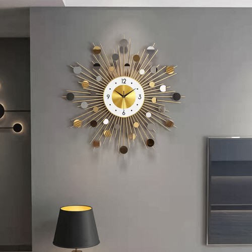 Ceas de perete, stil elegant, Metal, mecanism Silentios, D4172, 70 cm, Multicolor