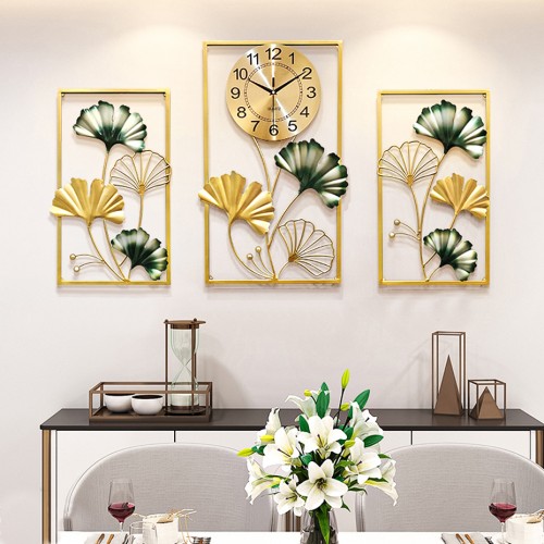 Ceas de perete, stil elegant, Metal, mecanism Silentios, D4179, 91*56 cm, Multicolor