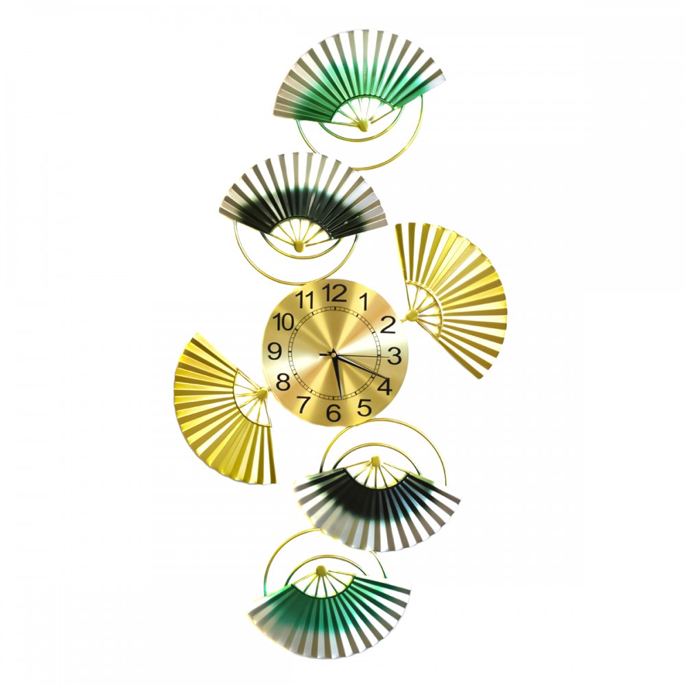 Ceas de perete, stil elegant, Metal, mecanism Silentios, D4183, 100*50 cm, Multicolor