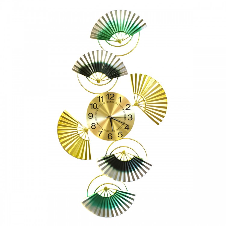 Ceas de perete, stil elegant, Metal, mecanism Silentios, D4183, 100*50 cm, Multicolor