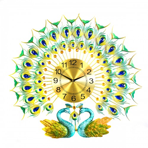 Ceas de perete, stil elegant, Metal, mecanism Silentios, D4184, 70*65 cm, Multicolor