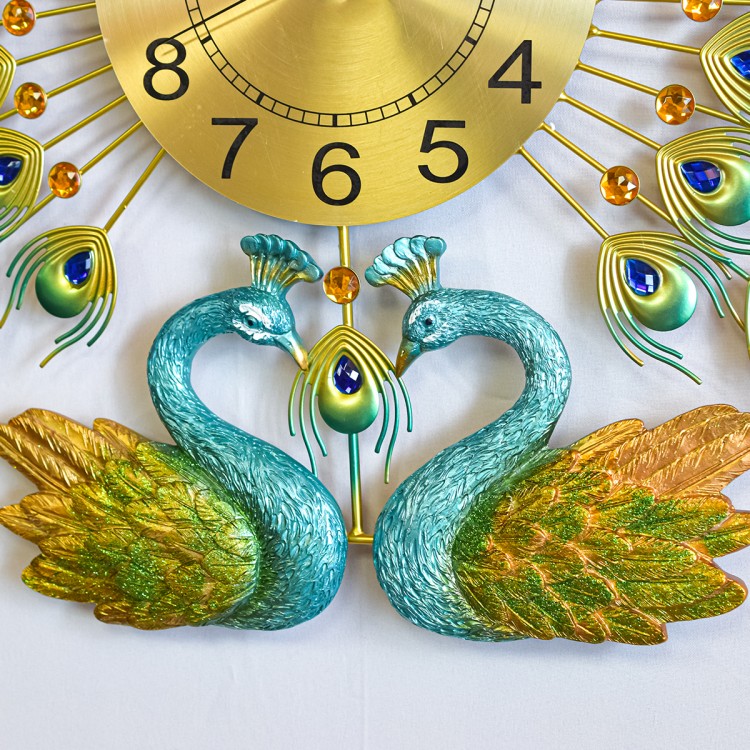 Ceas de perete, stil elegant, Metal, mecanism Silentios, D4184, 70*65 cm, Multicolor
