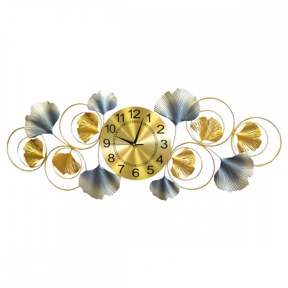 Ceas de perete, stil elegant, Metal, mecanism Silentios, D4187, 33*91 cm, Multicolor