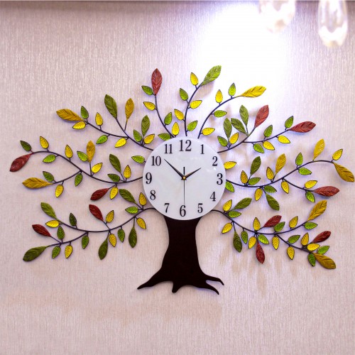 Ceas de perete, stil elegant, Metal, mecanism Silentios, D4188, 68*102 cm, Multicolor