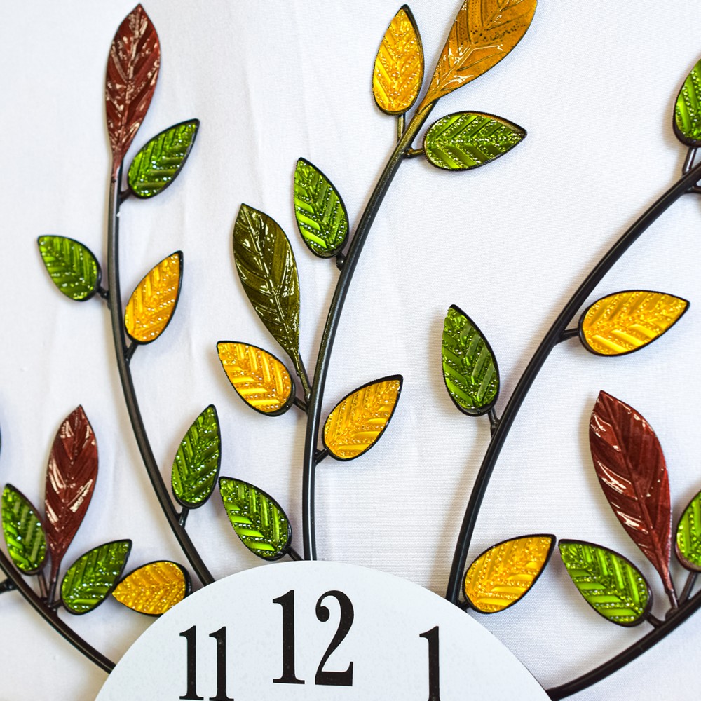 Ceas de perete, stil elegant, Metal, mecanism Silentios, D4188, 68*102 cm, Multicolor