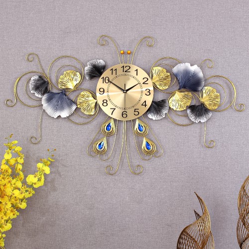 Ceas de perete, stil elegant, Metal, mecanism Silentios, D4193, 59*105 cm, Multicolor