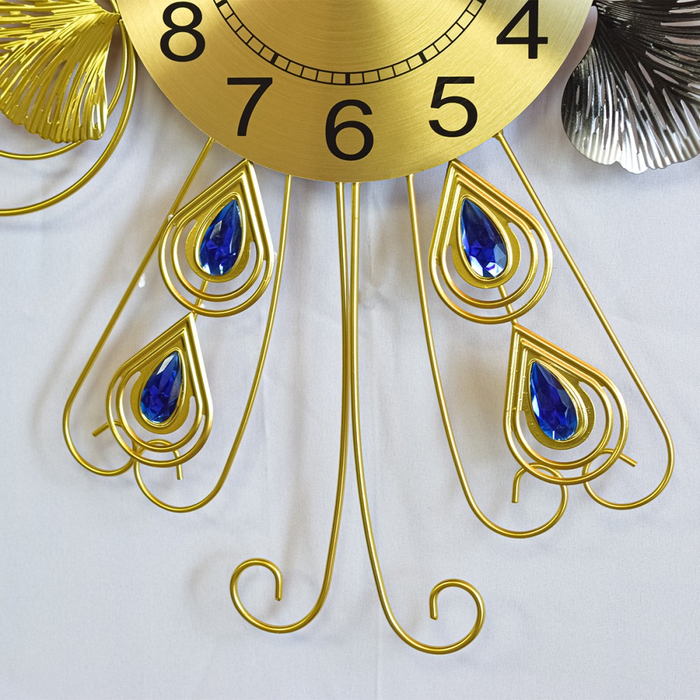 Ceas de perete, stil elegant, Metal, mecanism Silentios, D4193, 59*105 cm, Multicolor