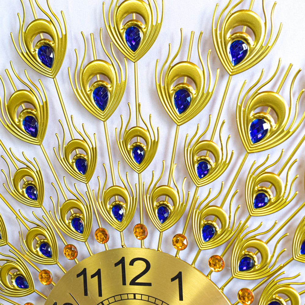 Ceas de perete, stil elegant, Metal, mecanism Silentios, D4195, 80*75 cm, Auriu