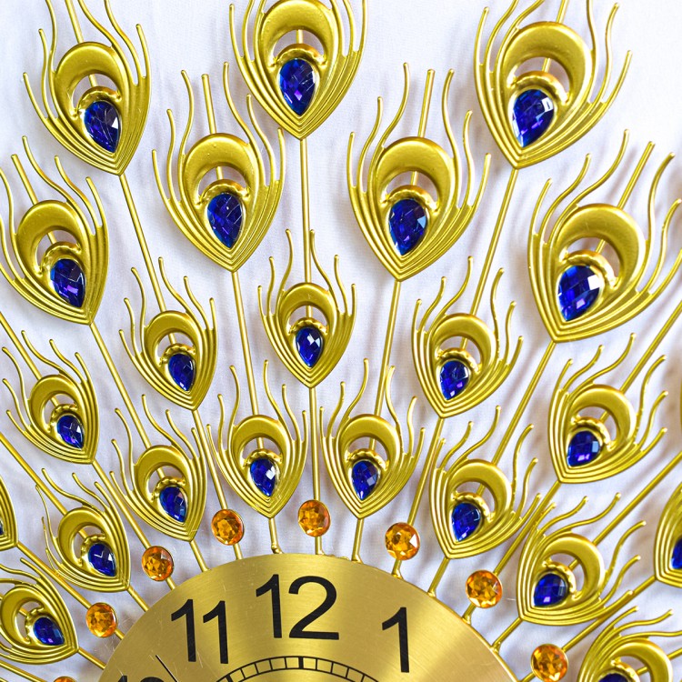 Ceas de perete, stil elegant, Metal, mecanism Silentios, D4195, 80*75 cm, Auriu