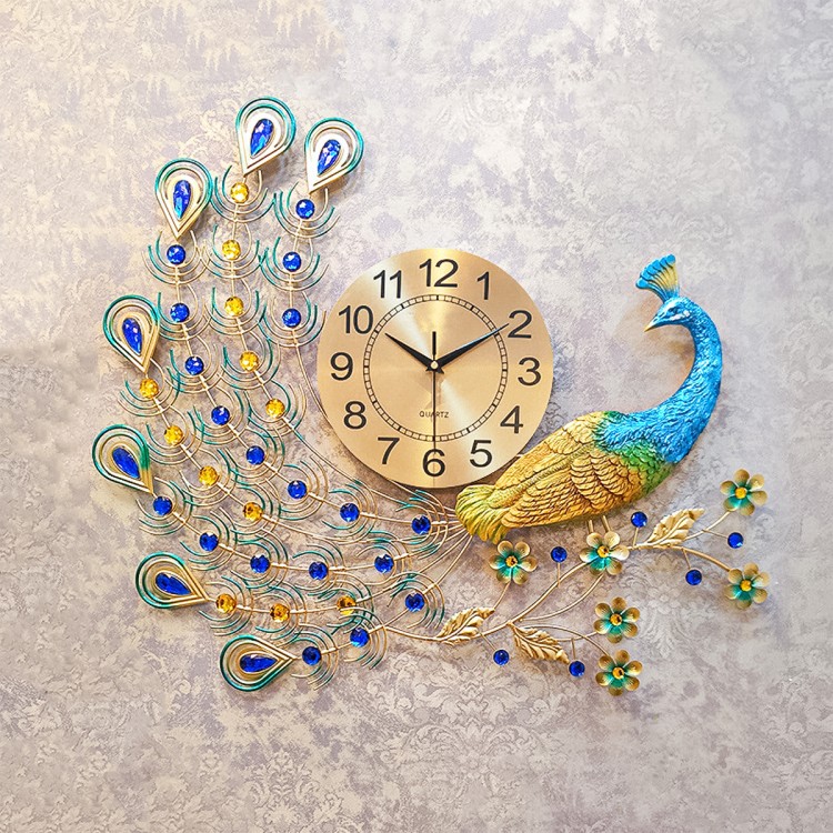 Ceas de perete, stil elegant, Metal, mecanism Silentios, D4197, 70*65 cm, Multicolor