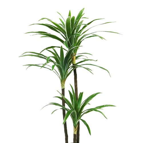 Planta artificiala, Dracaena fara ghiveci, D4264, 165cm, verde/alb