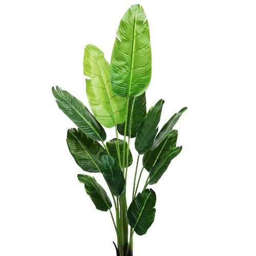 Planta artificiala, Ravenala fara ghiveci, 13 frunze, D4297, 190cm, verde