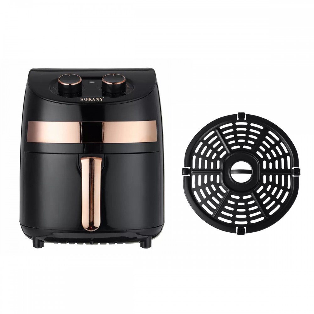 Friteuza fara ulei Sokany SK-8008, 1000W, 3.5L, Control Temperatura, Negru
