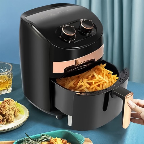 Friteuza fara ulei Sokany SK-8008, 1000W, 3.5L, Control Temperatura, Negru