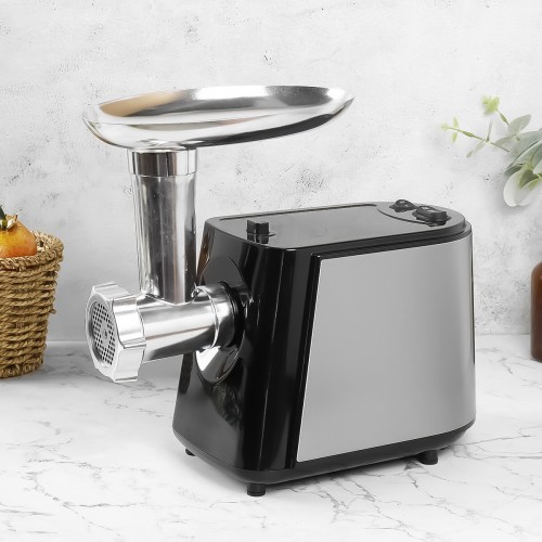 Masina de tocat Sokany SK-092, 2500W, Accesoriu carnati, 3 site, Cutit Inox, Functie Reverse, Negru/Inox