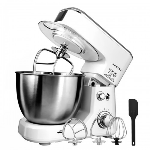 Robot de bucatarie Sokany SC-209, 800W, bol inox 4L, 6 trepte de viteza, Alb