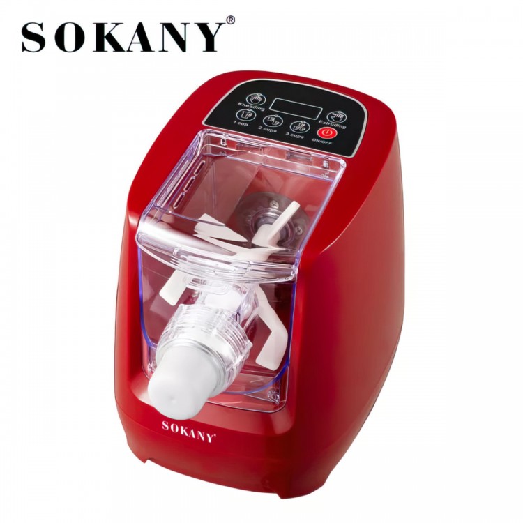 Masina automata electrica pentru paste si taietei, Sokany SK-1776, 13 forme, 260 W, Rosu