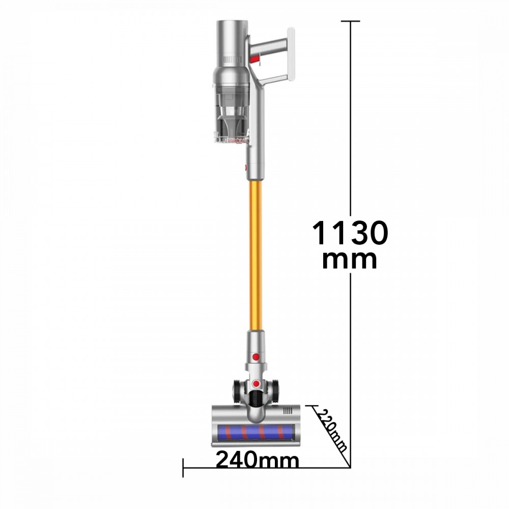 Aspirator Vertical Inteligent Liectroux i10(D6813), ecran LED, autonomie 45 de minute, capacitate 1.1L, 1130x240x220mm, Gri