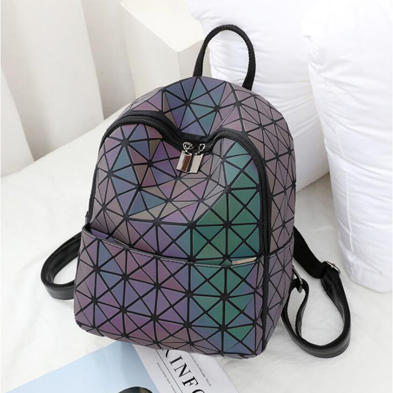 Rucsac dama geometric mediu holografic luminos Samantha ACRD033