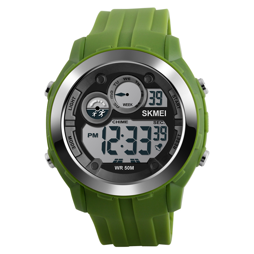 Ceas Barbati Digital Army Green ADVENTURE cu Display Led SKMEI CBSK002