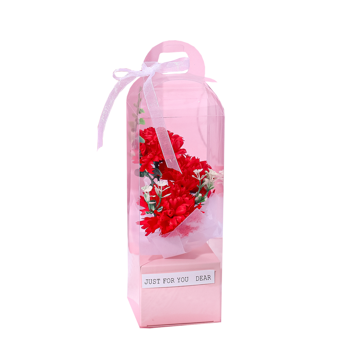 Aranjament floral elegant, flori de sapun, D4097, Rosu image1
