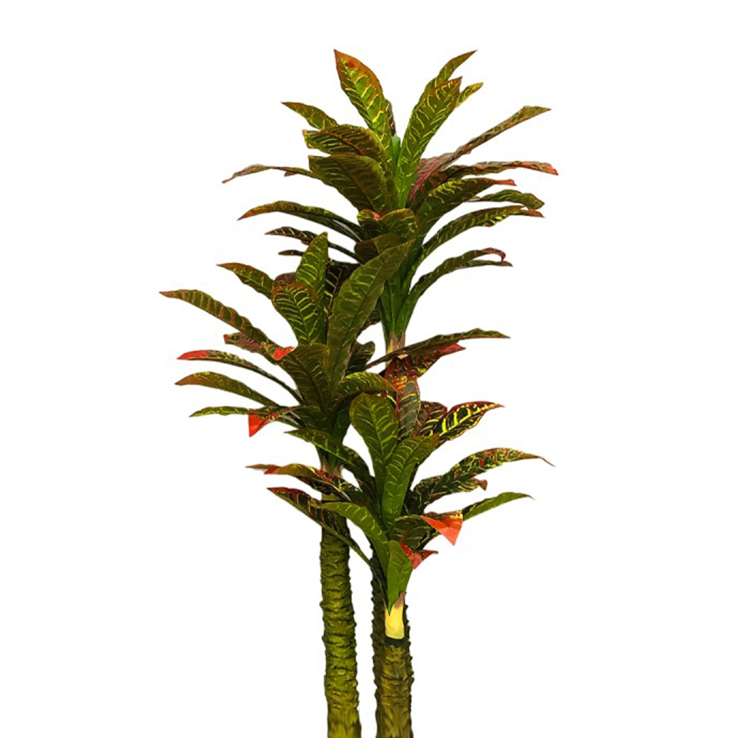 Copac artificial, Dracaena fara ghiveci D3058, verde/rosu, 180 cm image0