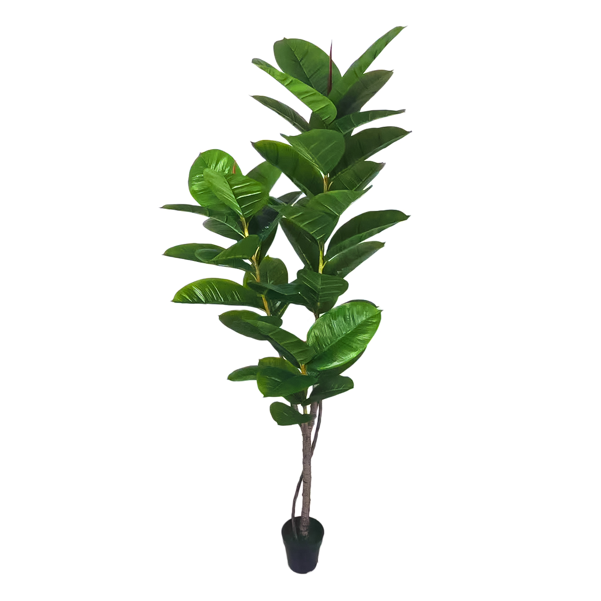Copac artificial, Ficus Elastica fara ghiveci D3066, verde, 190 cm image